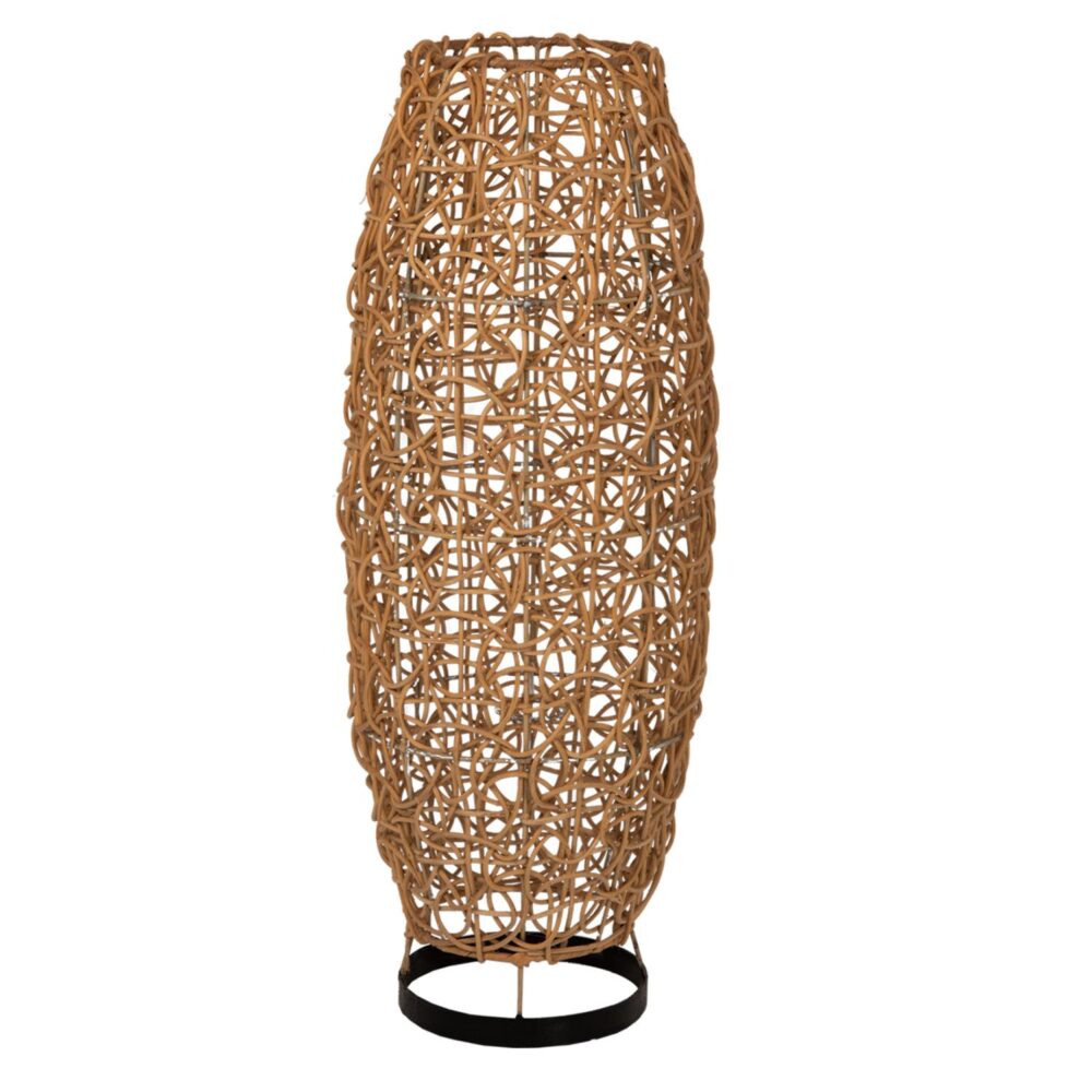 Φωτιστικό Δαπέδου C7877 Rattan σε Φυσικό χρώμα Φ24x62Yεκ.