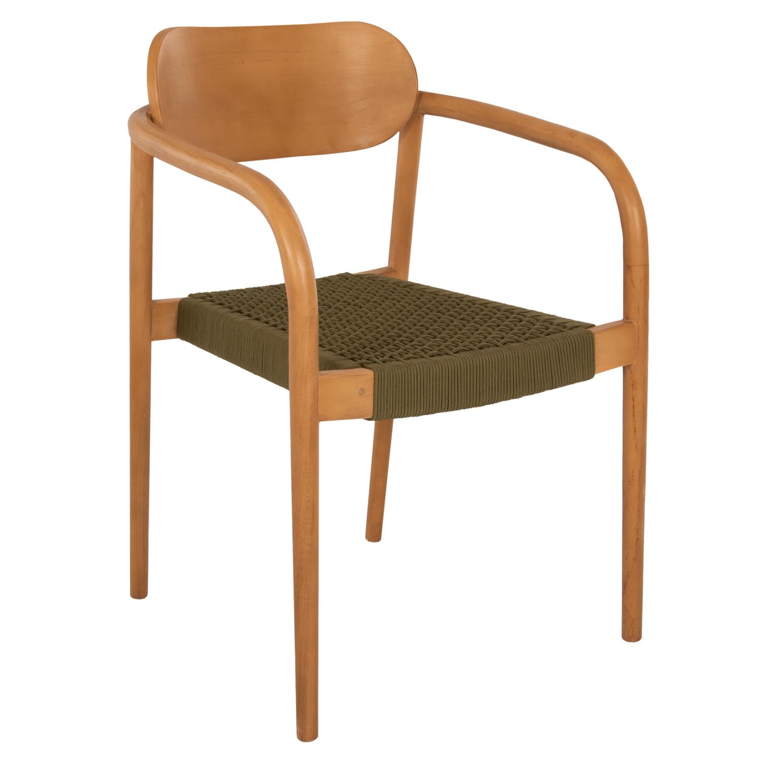 Πολυθρόνα OSLO Ξύλο Teak Φυσικό και Πράσινο Σχοινί 55x54x80Yεκ. Πολυθρόνα OSLO Ξύλο Teak Φυσικό και Πράσινο Σχοινί 55x54x80Yεκ.