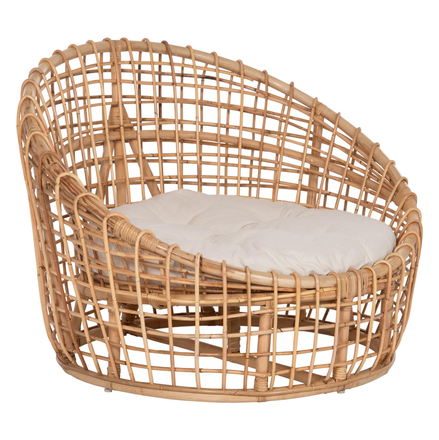 Καρέκλα - Πολυθρόνα ENTO C9814 Φυσικό Rattan με Λευκό Μαξιλάρι 106x94x82Yεκ. Καρέκλα - Πολυθρόνα ENTO C9814 Φυσικό Rattan με Λευκό Μαξιλάρι 106x94x82Yεκ.
