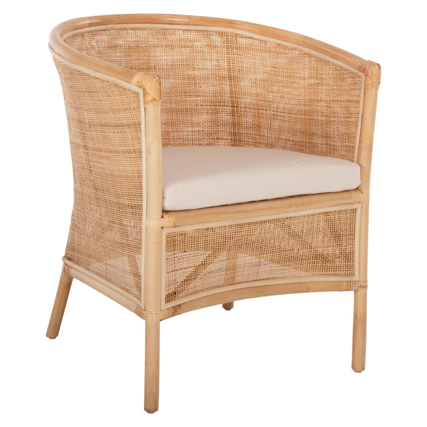 Καρέκλα - Πολυθρόνα APRON C9818 Πλεκτό Rattan Φυσικό με Λευκά Μαξιλάρια 75x70x85Υεκ. Καρέκλα - Πολυθρόνα APRON C9818 Πλεκτό Rattan Φυσικό με Λευκά Μαξιλάρια 75x70x85Υεκ.
