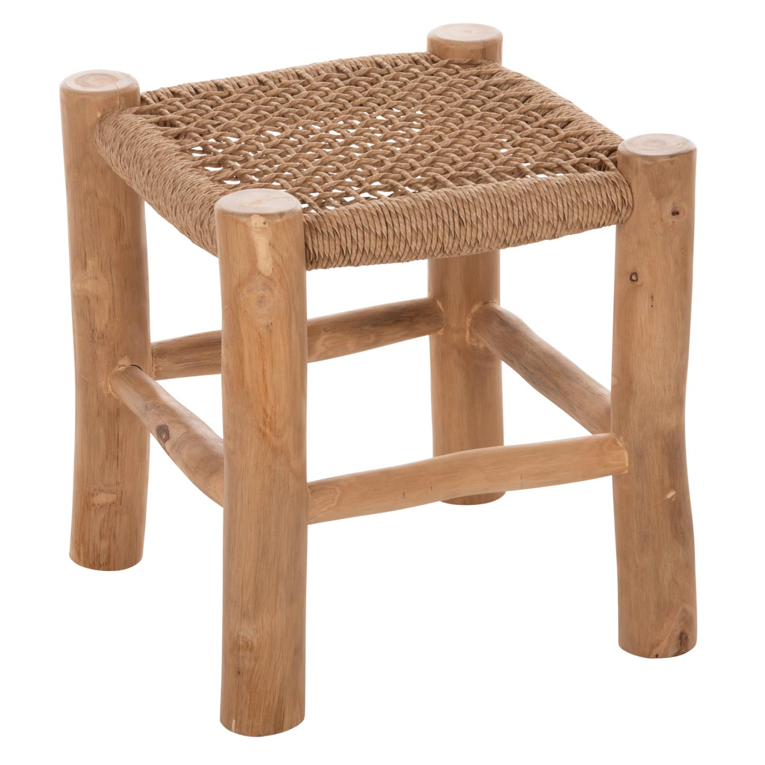 Σκαμπό LONDER C5987 Ξύλο Teak με Συνθετικό Rattan Φυσικό 38x38x40.5Υεκ. Σκαμπό LONDER C5987 Ξύλο Teak με Συνθετικό Rattan Φυσικό 38x38x40.5Υεκ.