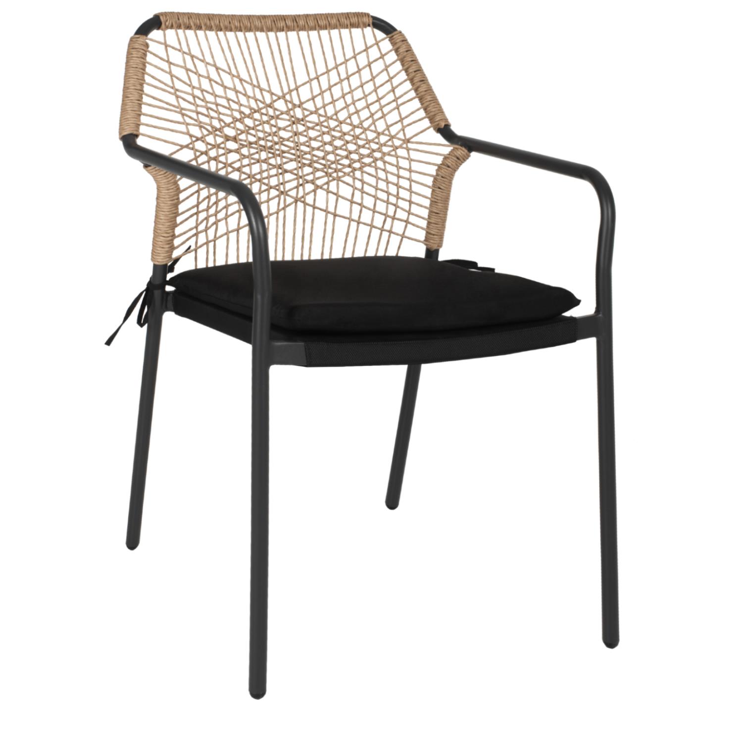 Καρέκλα - Πολυθρόνα TROTTER C5865.11 Γκρί Αλουμινίου με Μπέζ Wicker και Μαύρο Μαξιλάρι Καρέκλα - Πολυθρόνα TROTTER C5865.11 Γκρί Αλουμινίου με Μπέζ Wicker και Μαύρο Μαξιλάρι
