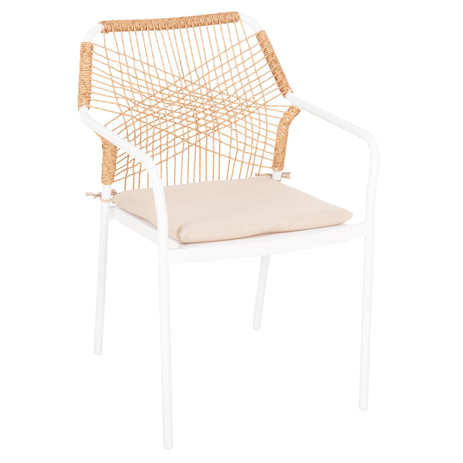 Καρέκλα - Πολυθρόνα TROTTER C5865.12 Λευκή Αλουμινίου με Μπέζ Wicker και Μαύρο Μαξιλάρι Καρέκλα - Πολυθρόνα TROTTER C5865.12 Λευκή Αλουμινίου με Μπέζ Wicker και Μαύρο Μαξιλάρι