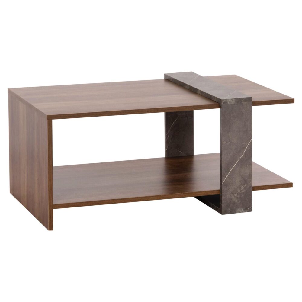 Τραπεζάκι σαλονιού WILMA C8950.13 Μελαμίνης σε Φυσικό - Γκρί πέτρα 80x50x35Υεκ.