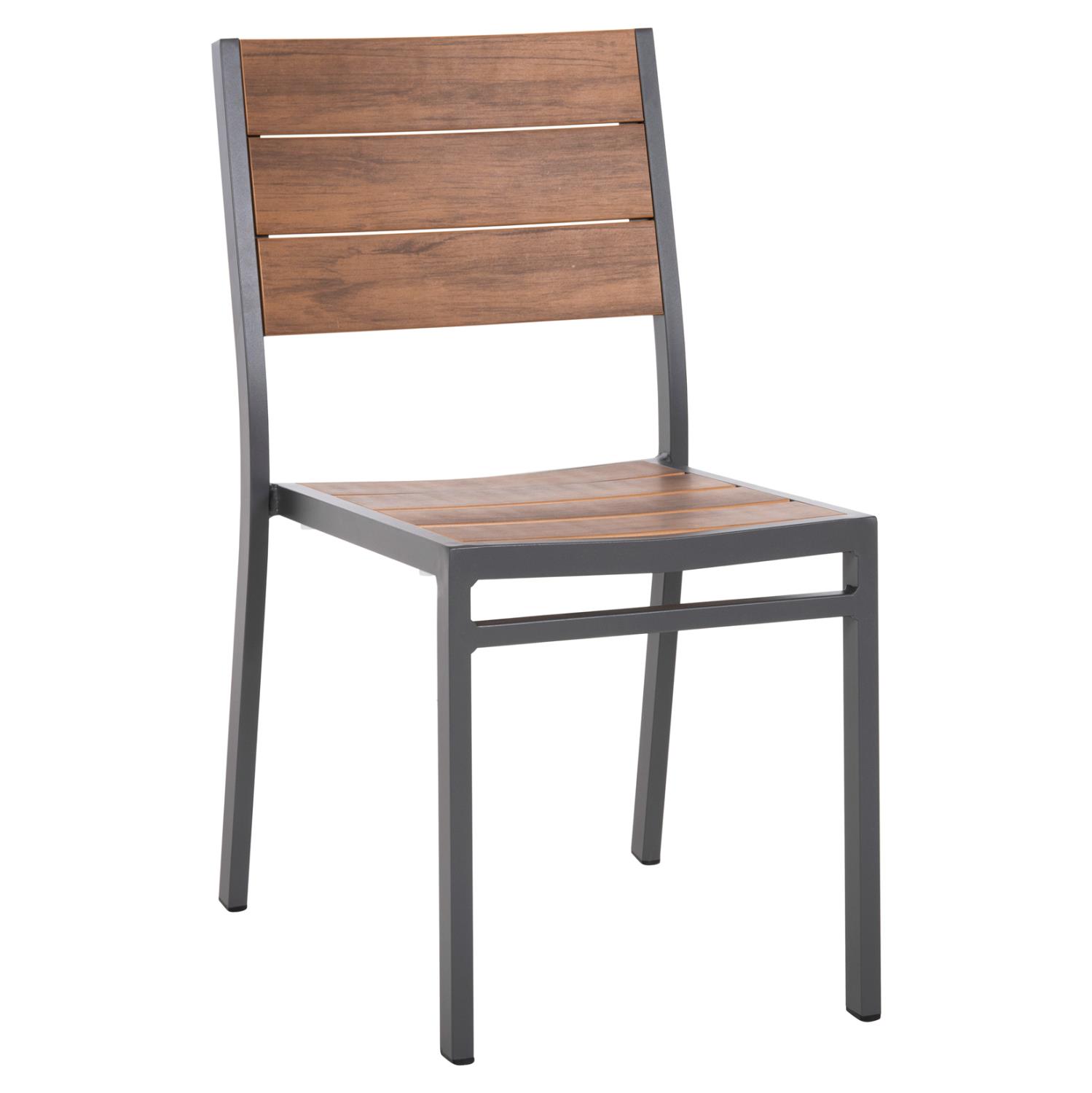 Καρέκλα SAGA C6063.02 Αλουμινίου Σκούρη Γκρί με Polywood 46x52x86Υεκ. Καρέκλα SAGA C6063.02 Αλουμινίου Σκούρη Γκρί με Polywood 46x52x86Υεκ.