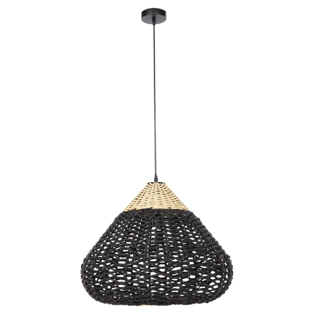 Φωτιστικό Οροφής C4346 Paper Rope Μπέζ και Μαύρο Φ55,5x44Υεκ.