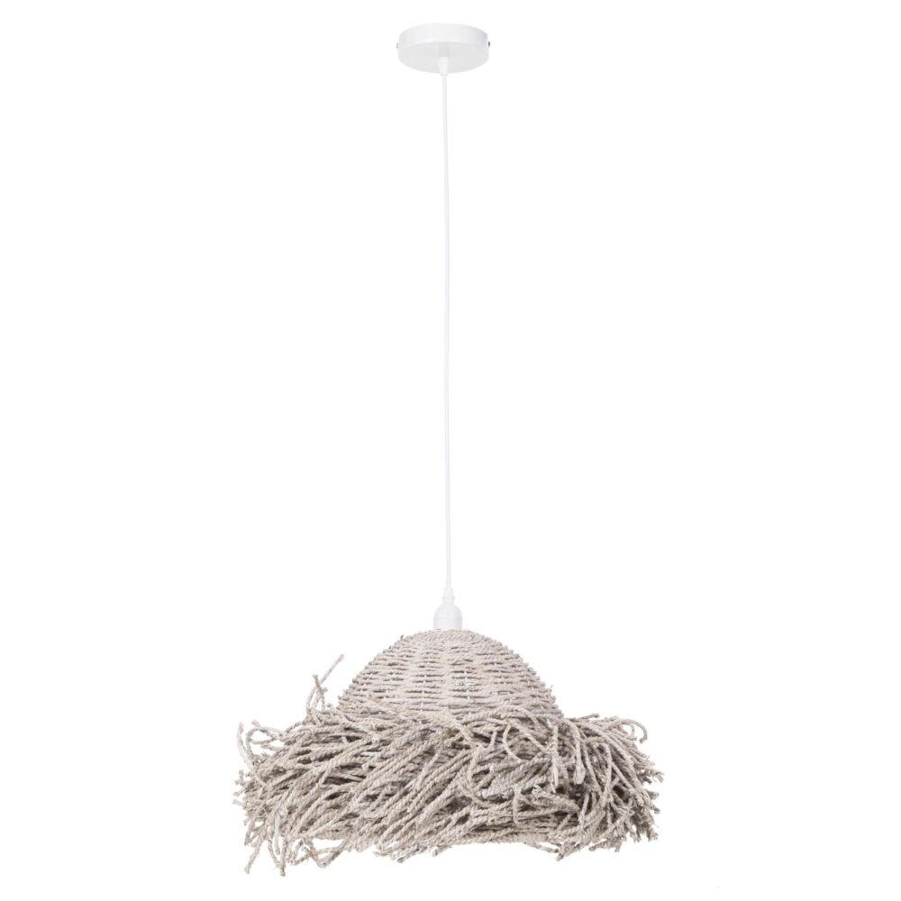 Φωτιστικό Οροφής Κρεμαστό C4349 Seagrass σε Whitewash χρώμα Φ50x25-135Υεκ.