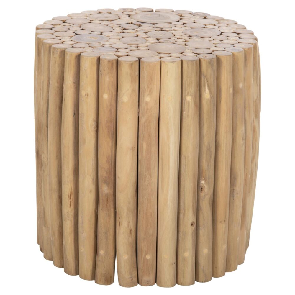 Τραπεζάκι σαλονιού COOTER Στρόγγυλο Κλαδιά TEAK Φυσικό Φ39x40,5Υ εκ.