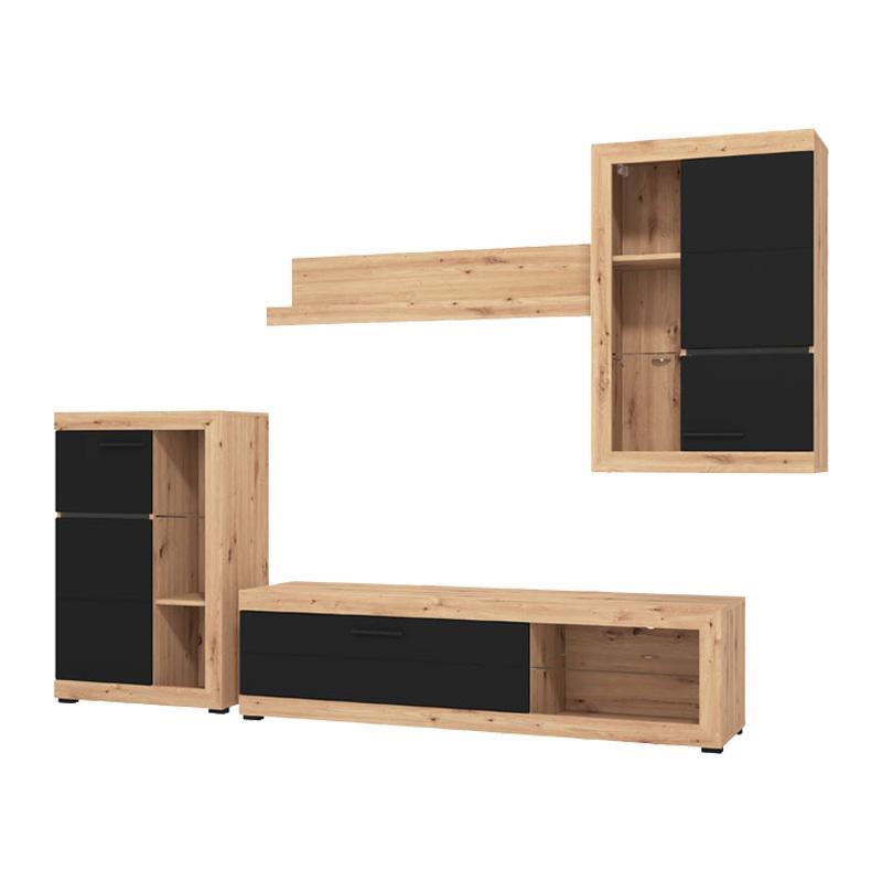 Κέντρο Ψυχαγωγίας - Σύνθεση Rosso Artisan Oak - Μαύρο Μάτ 266.5*41.5*186 εκ. Κέντρο Ψυχαγωγίας - Σύνθεση Rosso Artisan Oak - Μαύρο Μάτ 266.5*41.5*186 εκ.