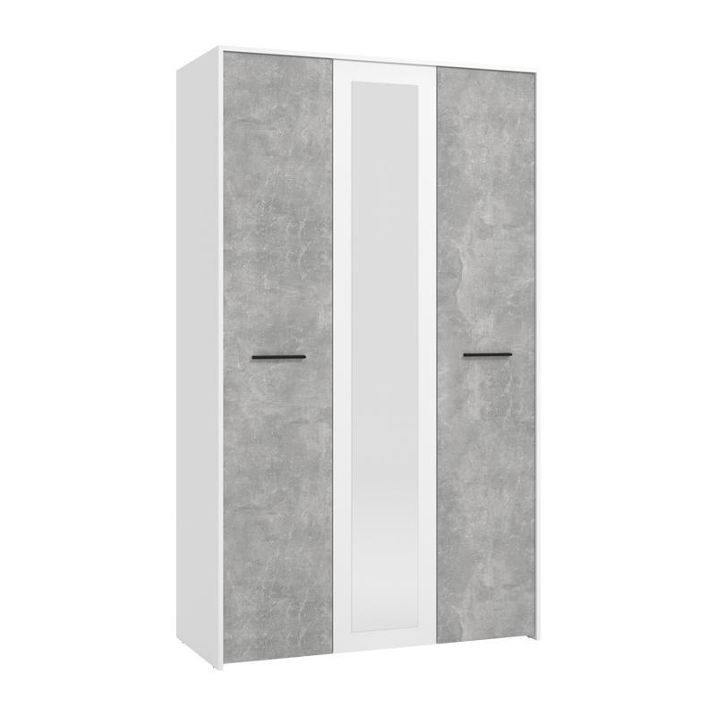 Ντουλάπα Varadero 3K1O Λευκό - Concrete 119x53x203,5 εκ. Ντουλάπα Varadero 3K1O Λευκό - Concrete 119x53x203,5 εκ.