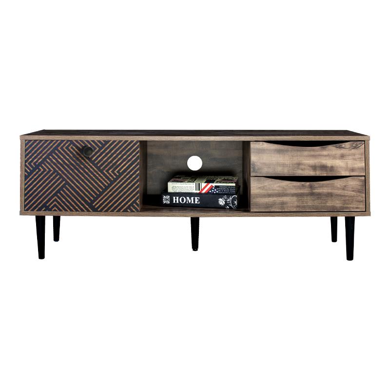 Έπιπλο Τηλεόρασης Home Fylliana Μαύρο με Γκρί Δρύς 120x39.5x45 εκ. Έπιπλο Τηλεόρασης Home Fylliana Μαύρο με Γκρί Δρύς 120x39.5x45 εκ.
