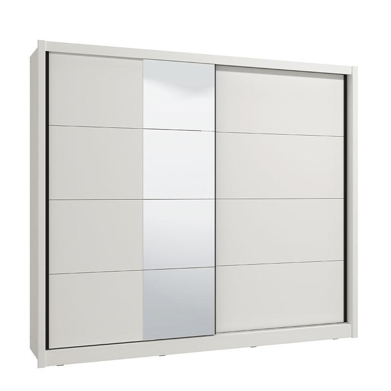 Ντουλάπα με Καθρέφτη Albi 245 Λευκό 245x60x216 εκ. Ντουλάπα με Καθρέφτη Albi 245 Λευκό 245x60x216 εκ.