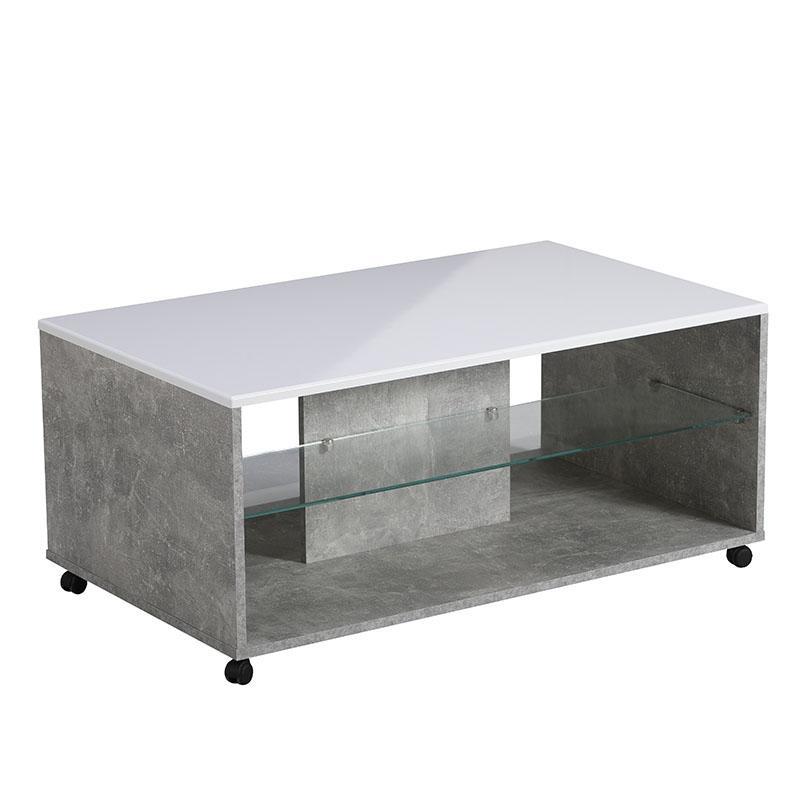 Τραπεζάκι Σαλονιού Bert Γκρί Concrete - Λευκή Λάκα 101x60x45 εκ. Τραπεζάκι Σαλονιού Bert Γκρί Concrete - Λευκή Λάκα 101x60x45 εκ.