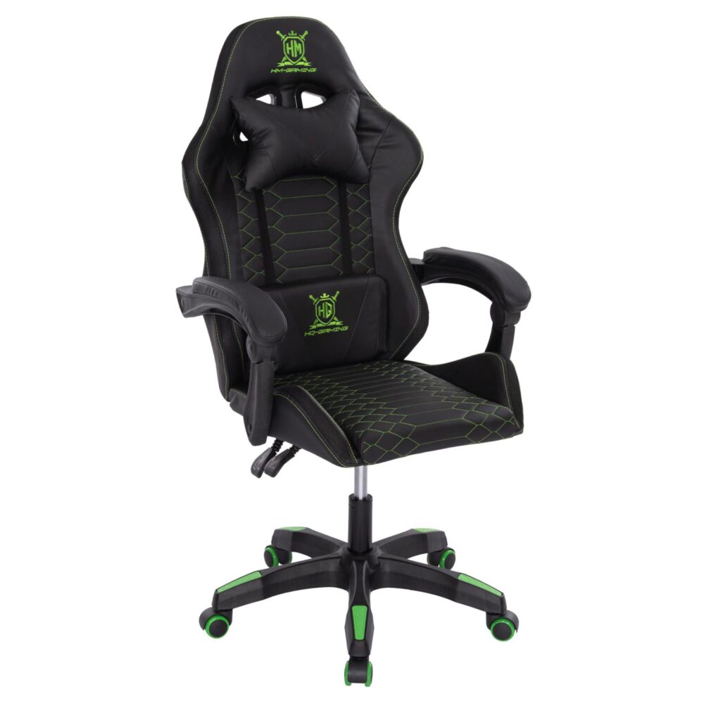 ΠΟΛΥΘΡΟΝΑ GAMING LOOT  ΜΑΥΡΟ-ΠΡΑΣΙΝΟ PVC & NYLON 51x49x125Υεκ.