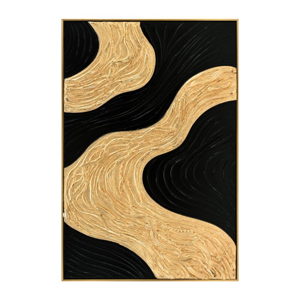 Πίνακας τοίχου 3D SEDIMENT C4548.01 με Κορνίζα Μπέζ - Χειροποίητα σχέδια 62x4,5Χ92Υεκ.
