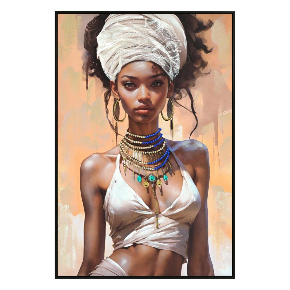 Πίνακας τοίχου MARIP C4571 με Κορνίζα Μαύρη Γυναικεία φιγούρα 82x4,5x122Υ εκ.