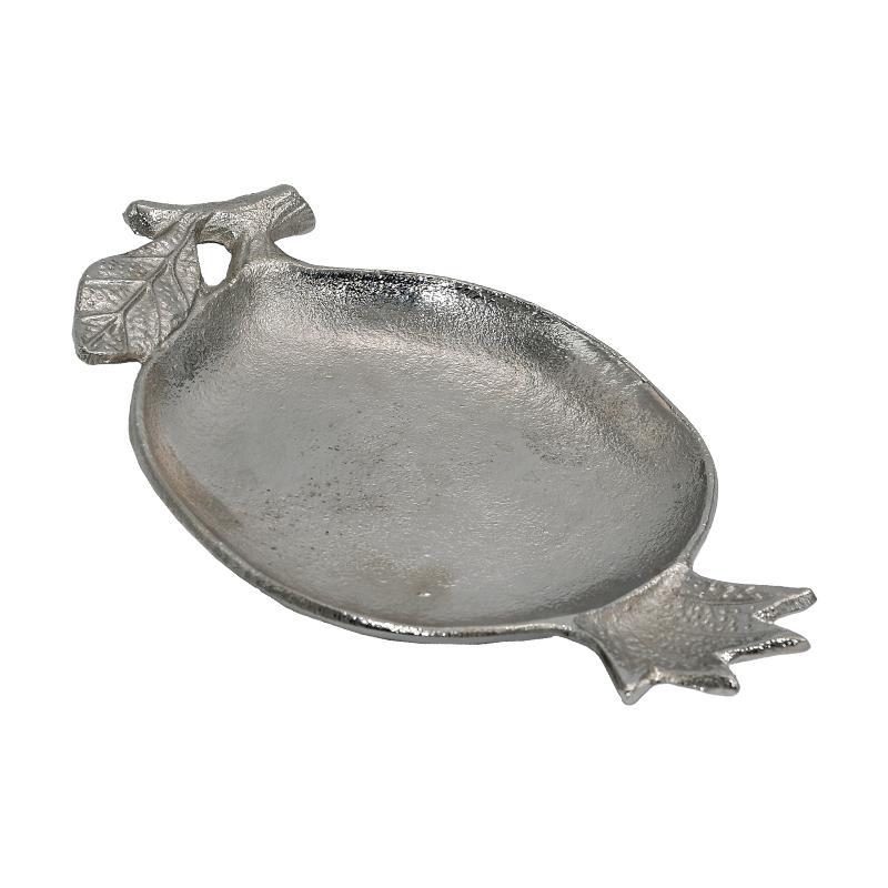 Δίσκος Διακοσμητικός C018 Pomegranate Fylliana Μεταλλικός Νίκελ 26x16x4εκ Δίσκος Διακοσμητικός C018 Pomegranate Fylliana Μεταλλικός Νίκελ 26x16x4εκ