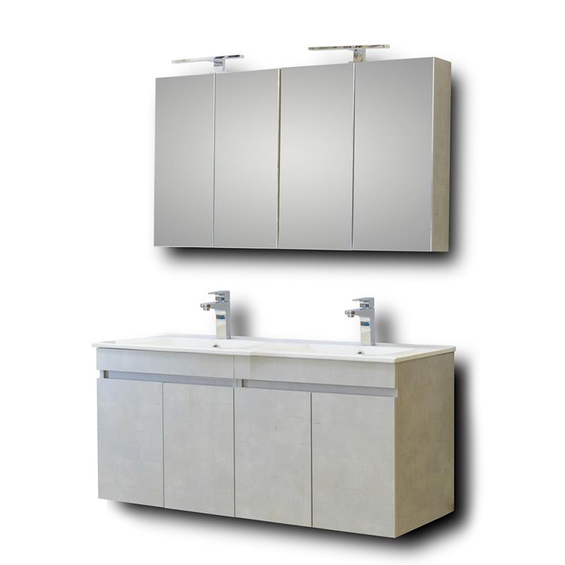 Σετ Έπιπλο Μπάνιου OMEGA QUADRO 120 White Gloss