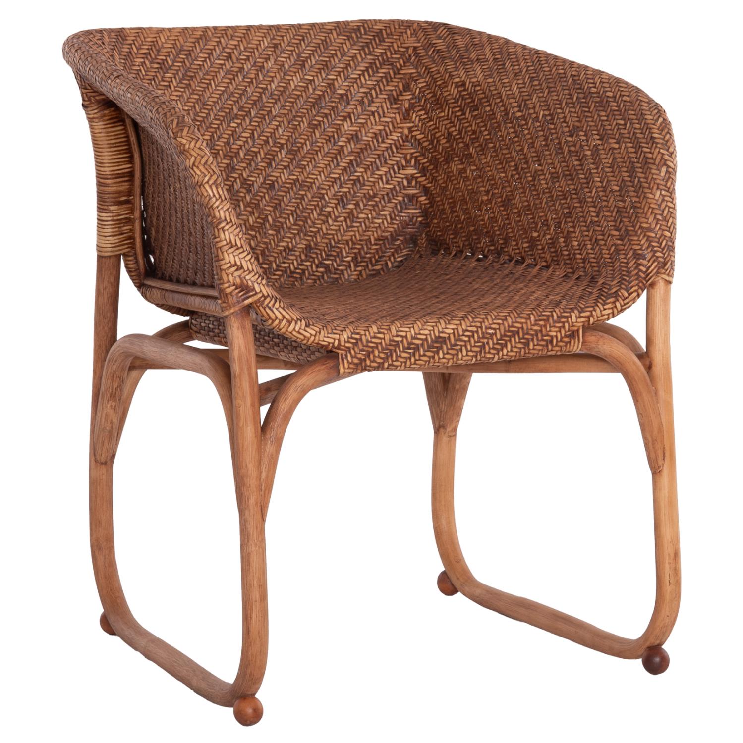 Πολυθρόνα TUCKET C9958.02 Καρυδί με Φυσικό Rattan 63x60x77Υεκ. Πολυθρόνα TUCKET C9958.02 Καρυδί με Φυσικό Rattan 63x60x77Υεκ.