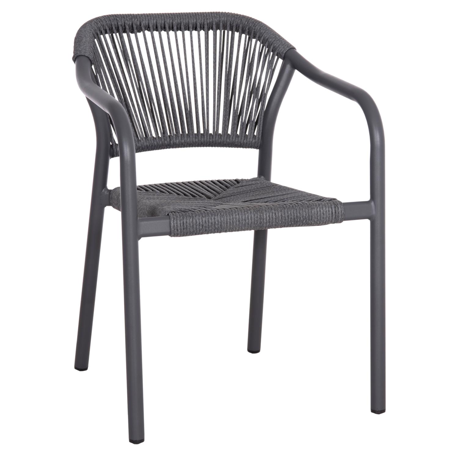 Καρέκλα LUCCI C6266.01 Σκούρο Γκρί Αλουμινίου με P.E. Rattan 58x56x79Υ εκ. Καρέκλα LUCCI C6266.01 Σκούρο Γκρί Αλουμινίου με P.E. Rattan 58x56x79Υ εκ.