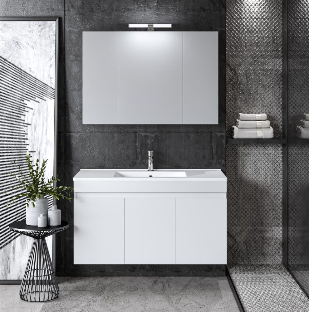 Σετ Έπιπλο Μπάνιου OMEGA 120 Λευκό Γυαλιστερό Σετ Έπιπλο Μπάνιου OMEGA 120 Λευκό Γυαλιστερό