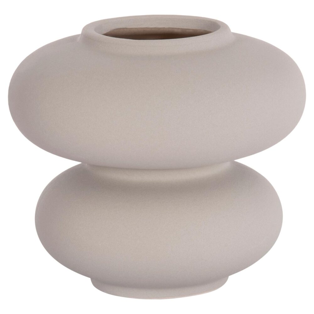 Διακοσμητικό Επιτραπέζιο Κεραμικό ROOK Γκρί Ματ Φ18x17Υ εκ.