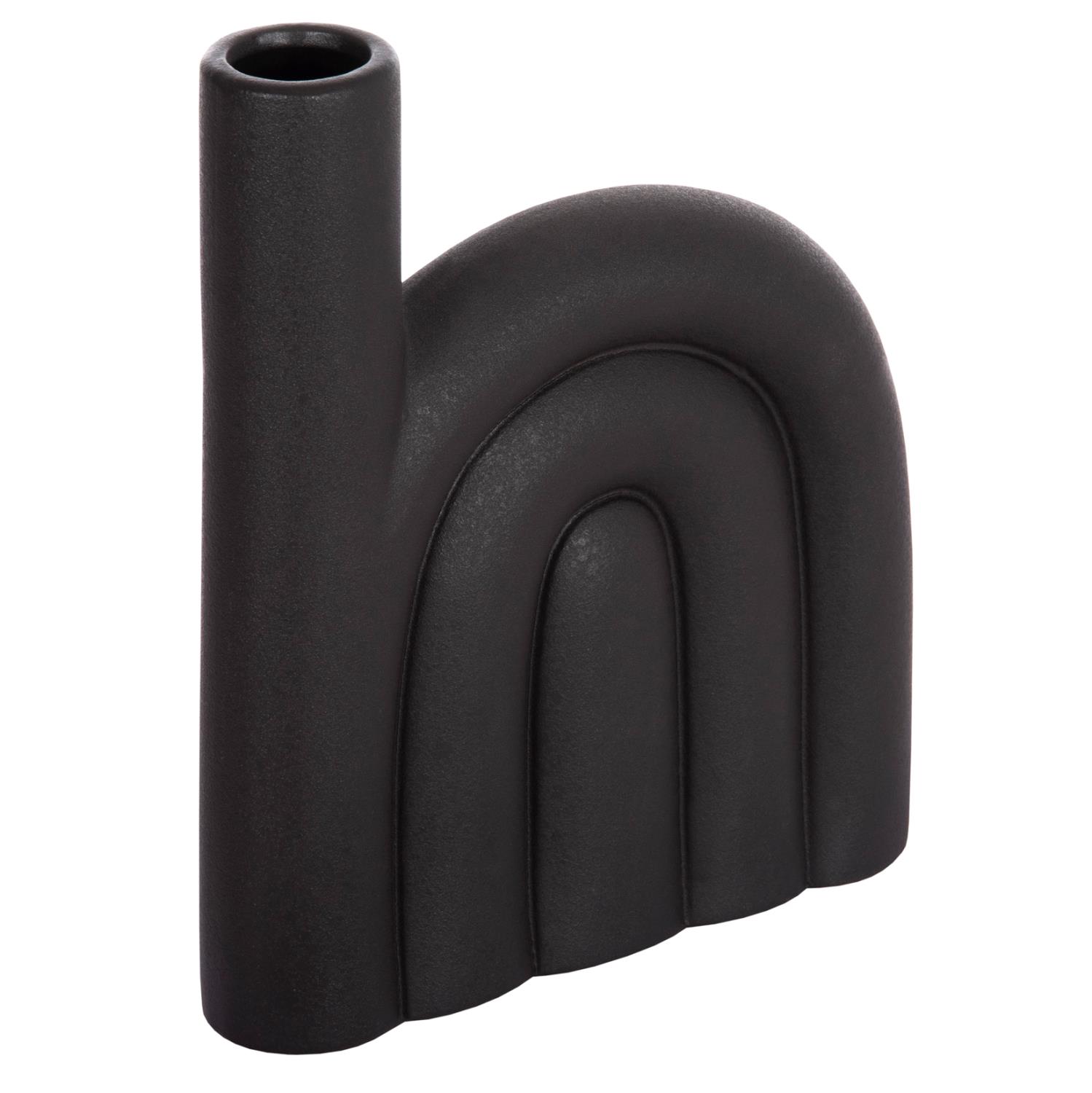 Διακοσμητικό Επιτραπέζιο Κεραμικό ARCON Μαύρο Ματ 23,5x5,5x29,5Υ εκ.