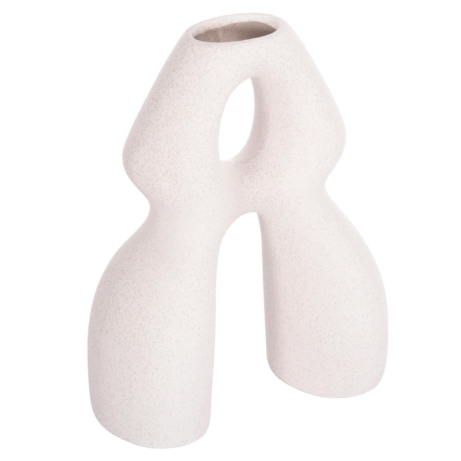 Διακοσμητικό Επιτραπέζιο Κεραμικό ISIL Υπόλευκο Κρυσταλλικό 26x9,5x29,5Υ εκ.