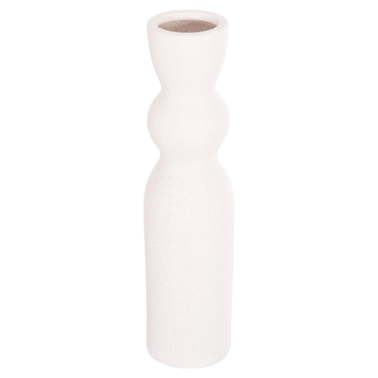 Διακοσμητικό Επιτραπέζιο Κεραμικό SCEPTER Υπόλευκο Κρυσταλλικό Φ8,5x35Υ εκ.