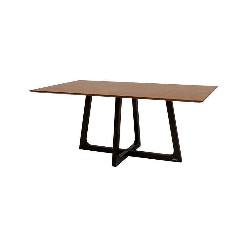 Τραπέζι τραπεζαρίας ξύλινο Fylliana Elitte καφέ χρώμα 180x100x77 εκ.