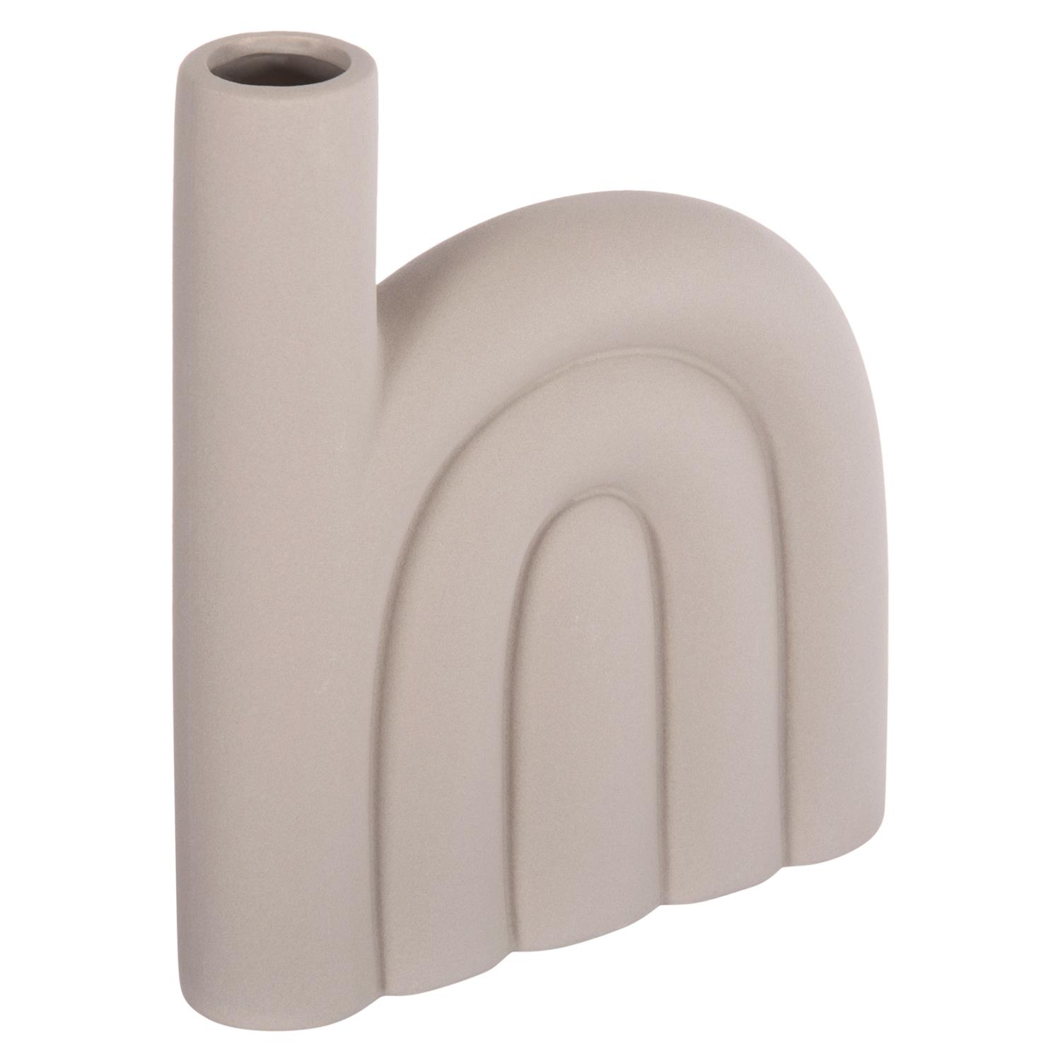 Διακοσμητικό Επιτραπέζιο Κεραμικό ARCON Γκρί Ματ 23,5x5,5x29,5Υ εκ.