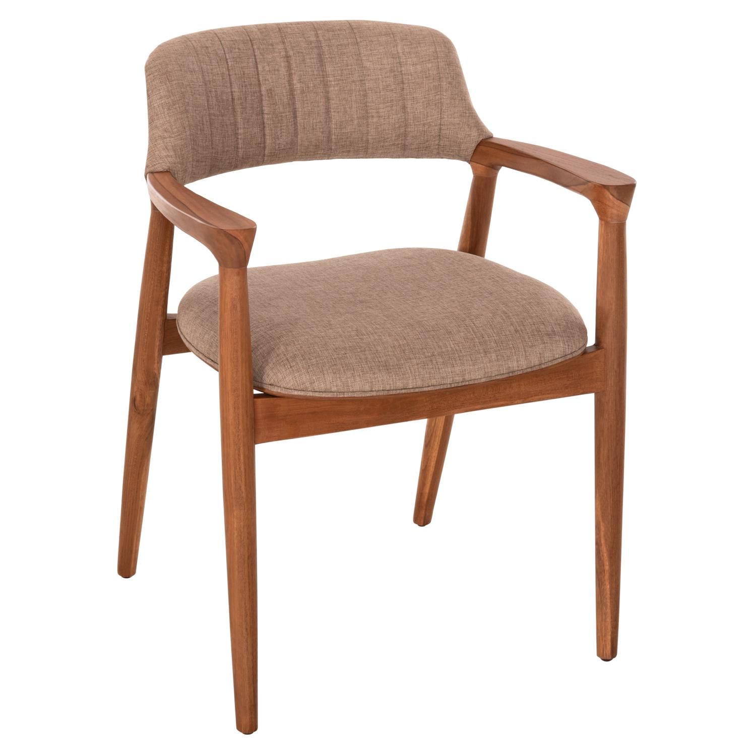 Πολυθρόνα JAMES Teak Wood με Ύφασμα Σαμπανί  57x52x76Υεκ. Πολυθρόνα JAMES Teak Wood με Ύφασμα Σαμπανί  57x52x76Υεκ.