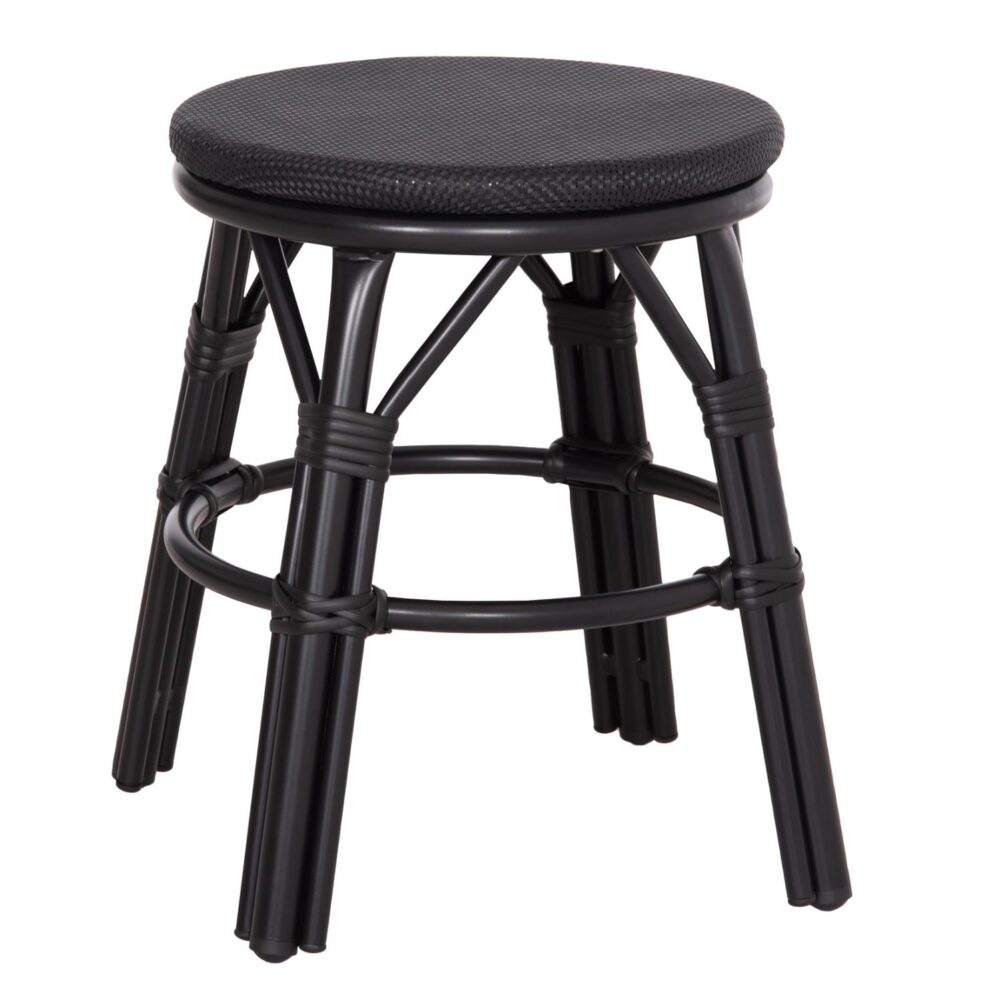 Σκαμπό CHINO C6285.02 Μαύρο Αλουμινίου Bamboo Look με Textilene Φ36x46Υ εκ. Σκαμπό CHINO C6285.02 Μαύρο Αλουμινίου Bamboo Look με Textilene Φ36x46Υ εκ.