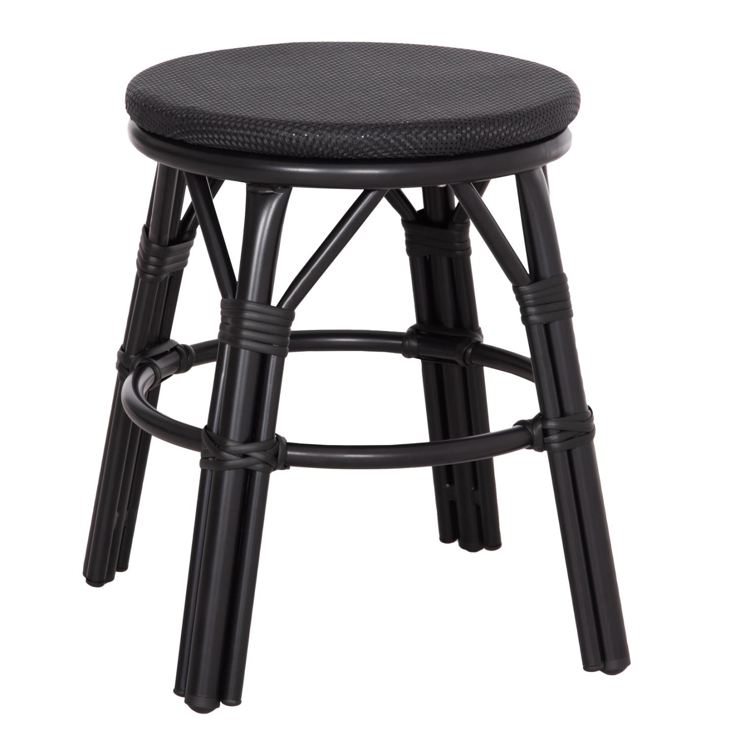 Σκαμπό CHINO C6285.02 Μαύρο Αλουμινίου Bamboo Look με Textilene Φ36x46Υ εκ. Σκαμπό CHINO C6285.02 Μαύρο Αλουμινίου Bamboo Look με Textilene Φ36x46Υ εκ.
