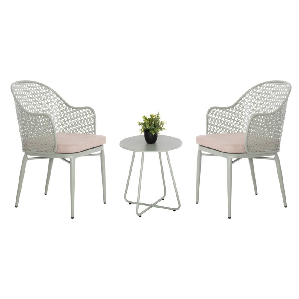 Σετ Κήπου Σαλόνι OREGO 3τεμ. C21107.06 Αλουμίνιο - Μέταλλο σε Φυστικί χρώμα