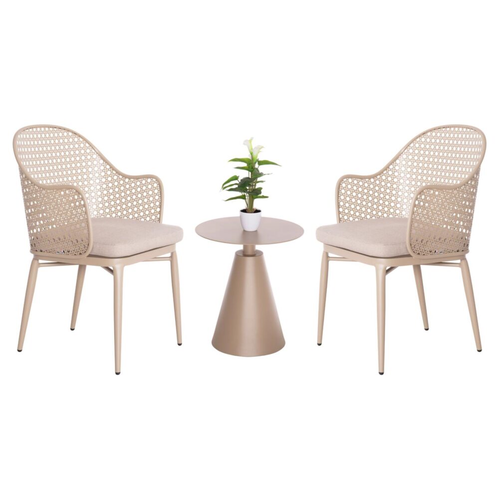 Σετ Κήπου Σαλόνι OREGO 3τεμ. C21106.03 Αλουμίνιο σε Καπουτσίνο