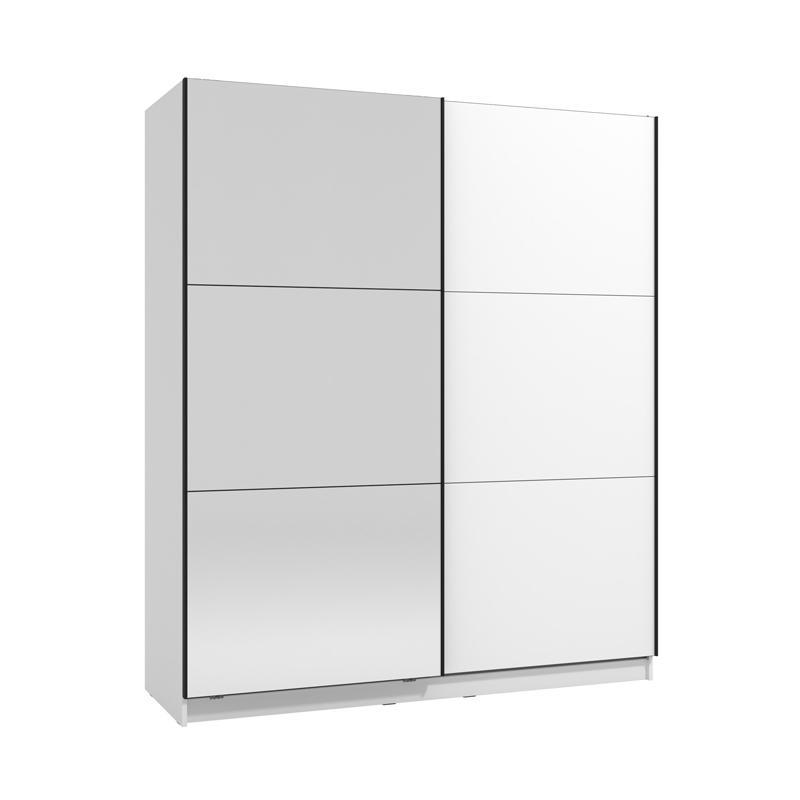 Ντουλάπα Συρόμενη SIERRA 180 OG με Καθρέπτη Δίφυλλη Λευκή 180x62.5x210εκ Ντουλάπα Συρόμενη SIERRA 180 OG με Καθρέπτη Δίφυλλη Λευκή 180x62.5x210εκ