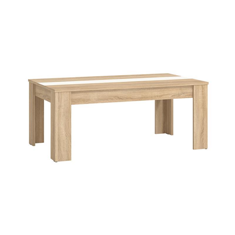 Τραπεζάκι σαλονιού MARENGO σε Sonoma - Opaque White 112x65x46εκ. Τραπεζάκι σαλονιού MARENGO σε Sonoma - Opaque White 112x65x46εκ.