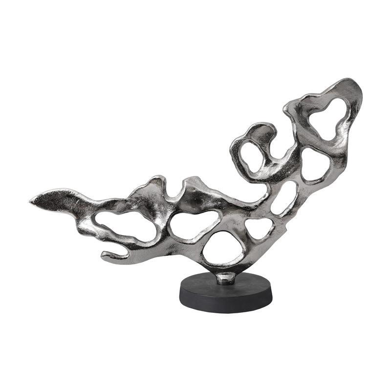 Επιτραπέζιο Διακοσμητικό FL29912 Fylliana Ασημί - Μαύρο ματ 50x15x33εκ.