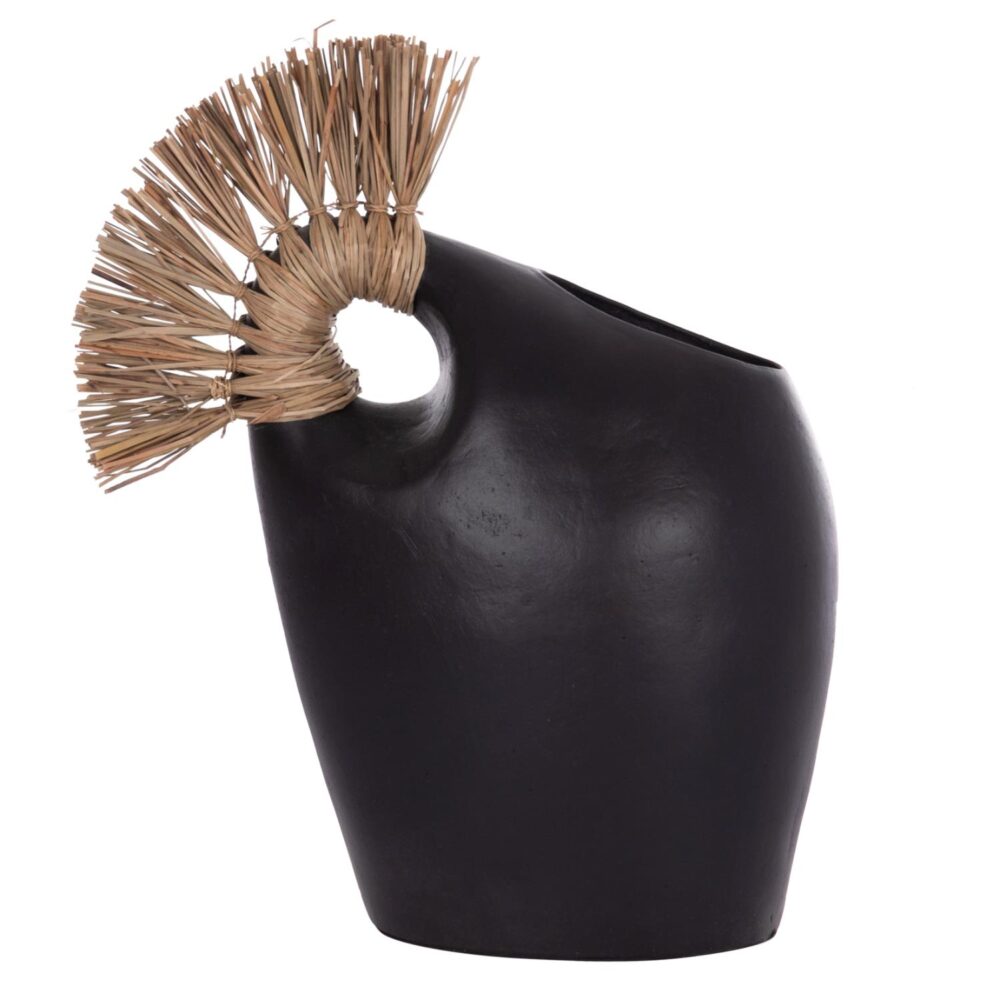 Επιτραπέζιο Διακοσμητικό Βάζο ALICA2 C4671.01 Τερακότα Μαύρο & Grass 44x18x50Υεκ. Επιτραπέζιο Διακοσμητικό Βάζο ALICA2 C4671.01 Τερακότα Μαύρο & Grass 44x18x50Υεκ.