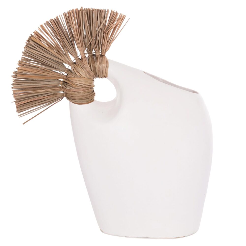 Επιτραπέζιο Διακοσμητικό Βάζο ALICA2 C4671.02 Λευκή Τερακότα & Grass 44x18x50Υεκ. Επιτραπέζιο Διακοσμητικό Βάζο ALICA2 C4671.02 Λευκή Τερακότα & Grass 44x18x50Υεκ.