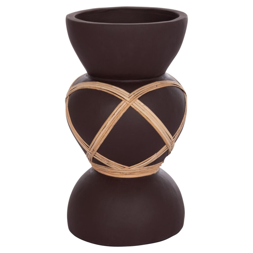 Διακοσμητικό Βάζο Δαπέδου MAYNARD C4672.07S Fiber Cement Σοκολατί χρώμα - Rattan Φ27.5x50Υεκ Διακοσμητικό Βάζο Δαπέδου MAYNARD C4672.07S Fiber Cement Σοκολατί χρώμα - Rattan Φ27.5x50Υεκ