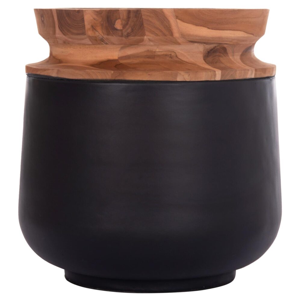 Διακοσμητικό Βάζο Δαπέδου LINTER C4662.01L Fiber Cement Μαύρο - Ξύλο Teak Φ41x47Υεκ. Διακοσμητικό Βάζο Δαπέδου LINTER C4662.01L Fiber Cement Μαύρο - Ξύλο Teak Φ41x47Υεκ.