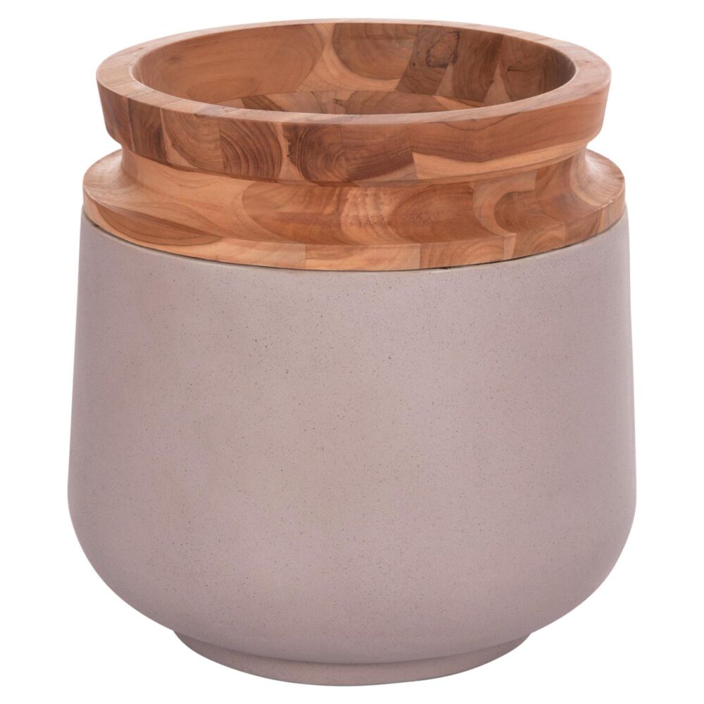 Διακοσμητικό Βάζο Δαπέδου LINTER C4662.05L Fiber Cement Γκρί Μάτ - Ξύλο Teak Φ41x47Υεκ. Διακοσμητικό Βάζο Δαπέδου LINTER C4662.05L Fiber Cement Γκρί Μάτ - Ξύλο Teak Φ41x47Υεκ.