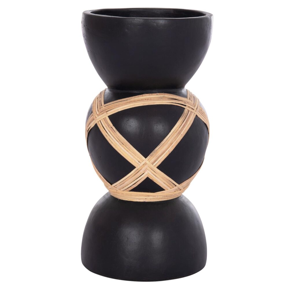 Διακοσμητικό Βάζο Δαπέδου MAYNARD C4672.01L Fiber Cement Μαύρο - Rattan Φ32x62.5Υεκ. Διακοσμητικό Βάζο Δαπέδου MAYNARD C4672.01L Fiber Cement Μαύρο - Rattan Φ32x62.5Υεκ.