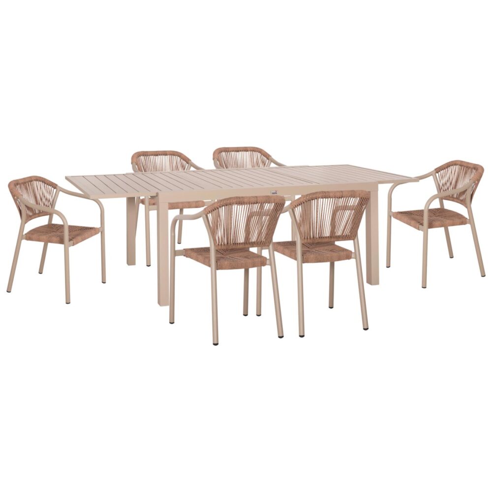 Σετ κήπου Τραπεζαρία KRUM C21159 7 τεμ. Αλουμίνιο Μόκα - P.E. Rattan Σετ κήπου Τραπεζαρία KRUM C21159 7 τεμ. Αλουμίνιο Μόκα - P.E. Rattan