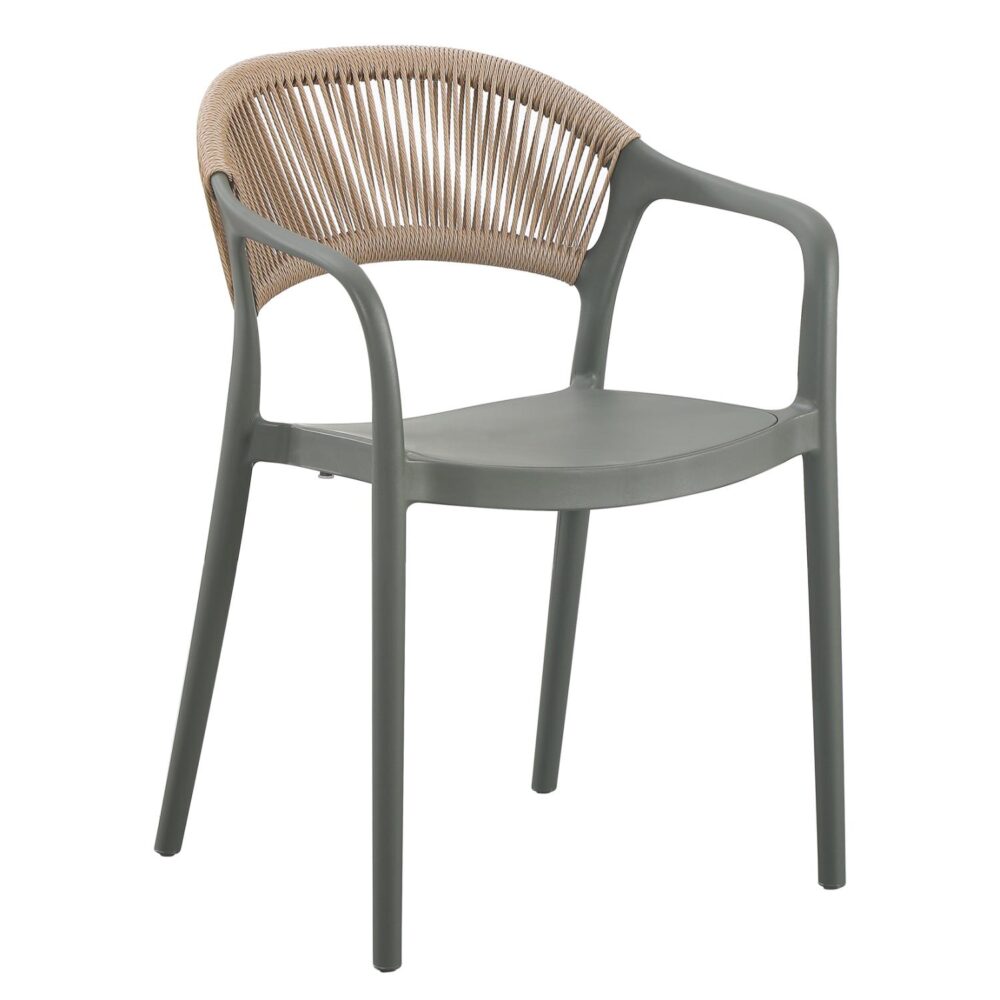 Καρέκλα Πολυθρόνα EVA C6155.05 Πολυπροπυλενίου Olive Green - P.P. Μπέζ Σχοινί 56,5x53x80Υεκ.