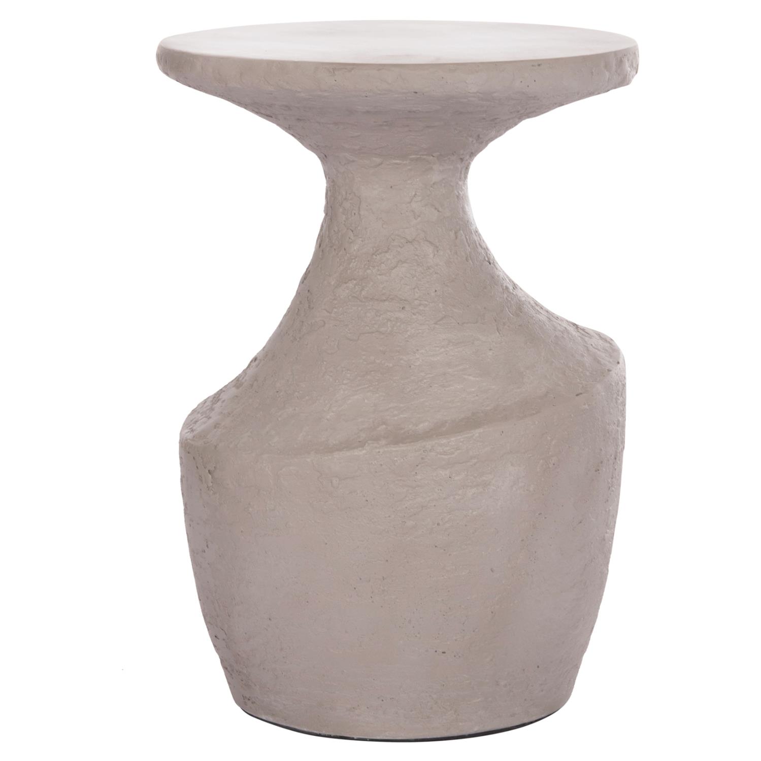 Βοηθητικό Τραπεζάκι Σαλονιού REBON C18156.03L Fiber Cement Γκρί Φ40x56.5Υεκ.
