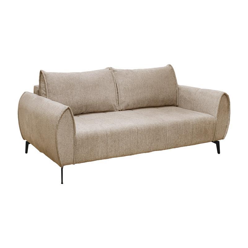 Τριθέσιος Καναπές Velton Fylliana Κρέμ χρώμα 222x95x92εκ