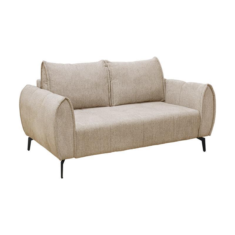 Διθέσιος Καναπές Velton Fylliana με Ύφασμα σε Κρέμ χρώμα 186x95x92εκ